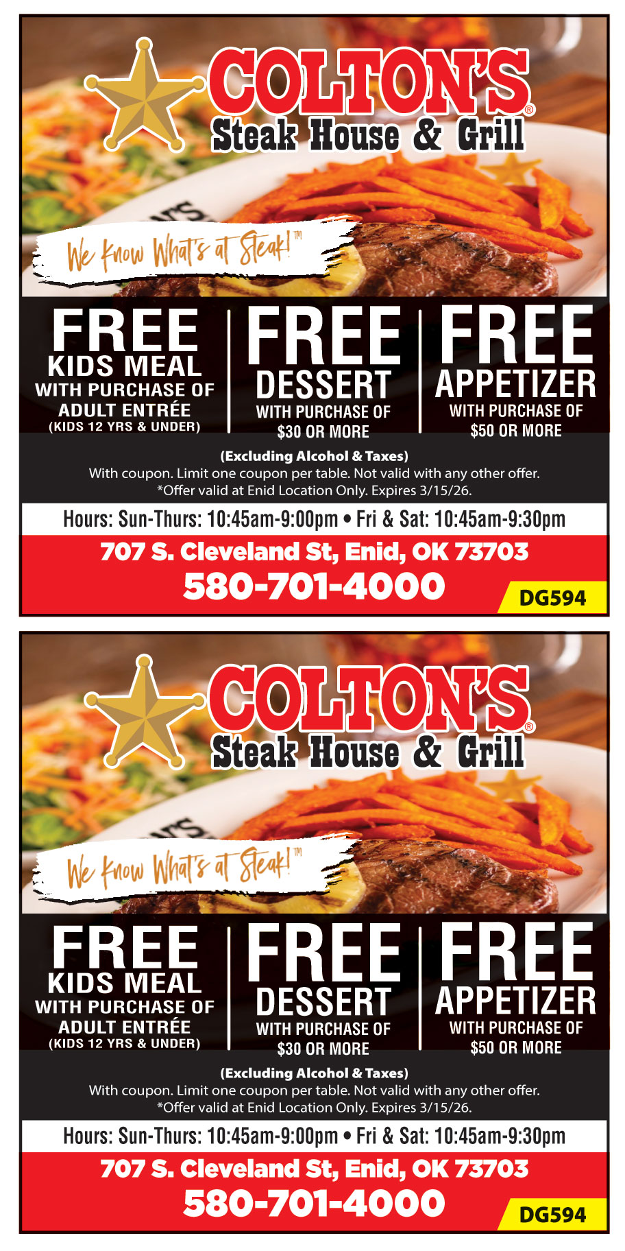 COLTONS STEAK HOUSE AND G