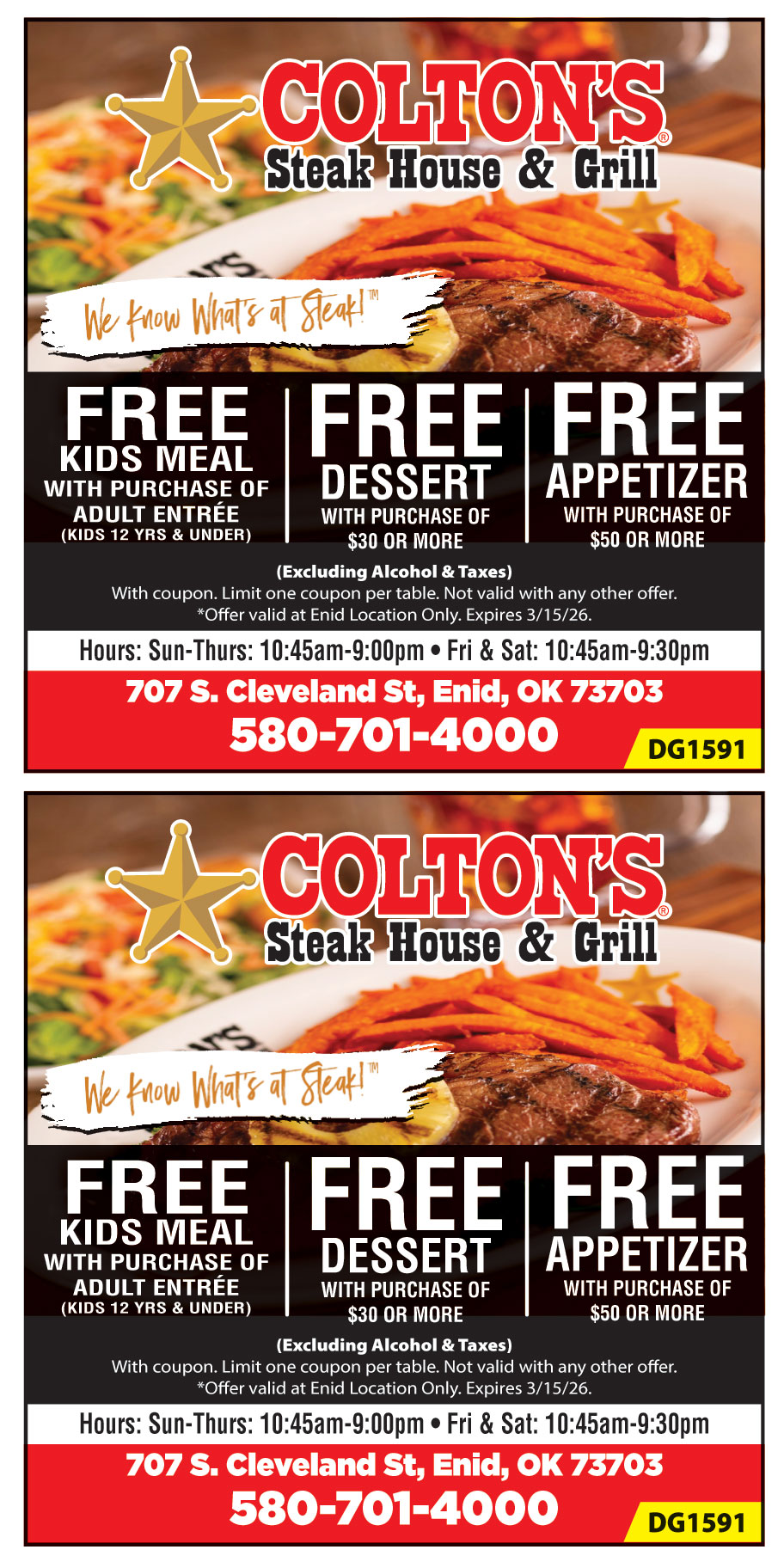 COLTONS STEAK HOUSE AND G