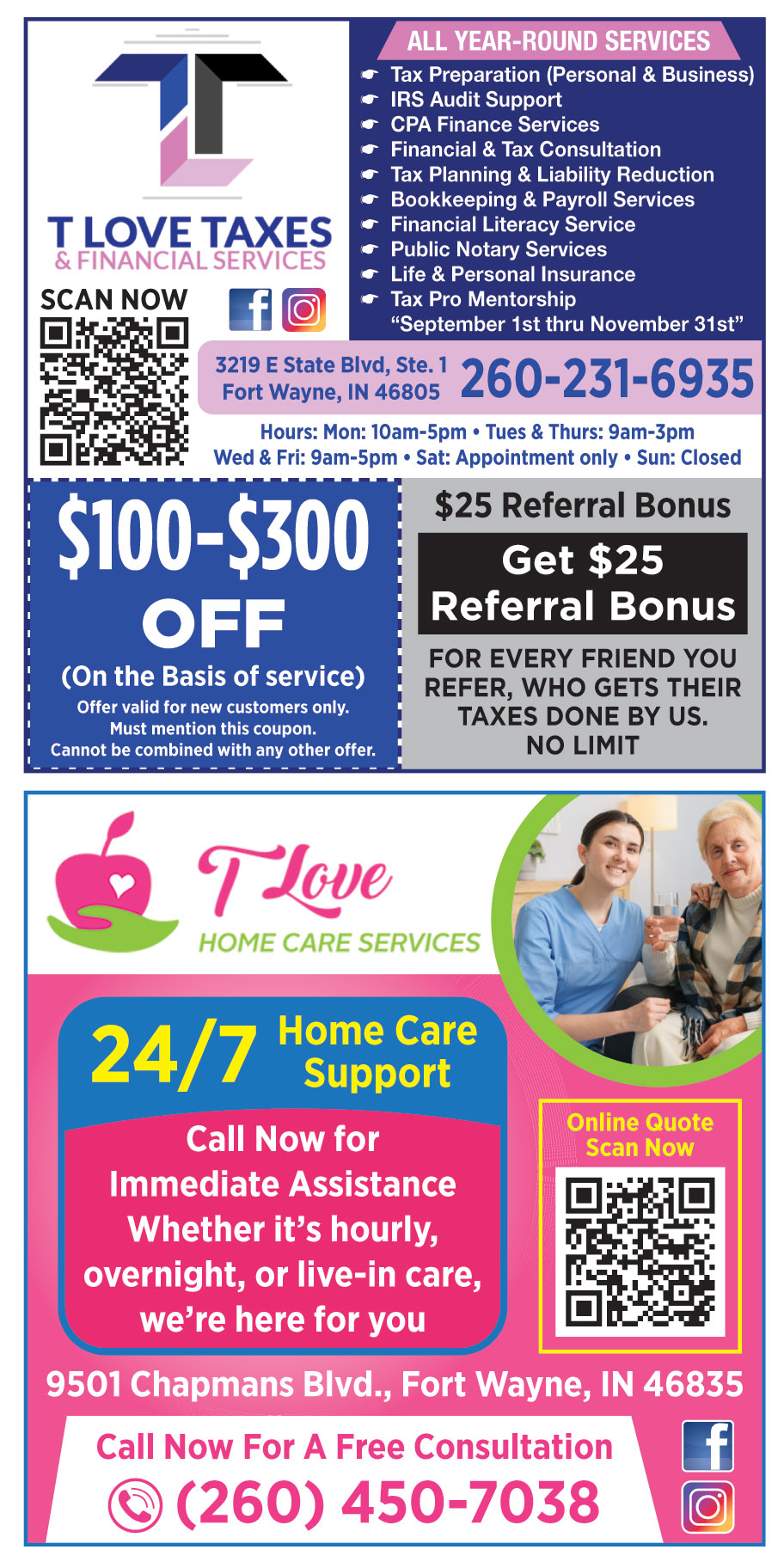 T LOVE TAXES AND FINANCIA