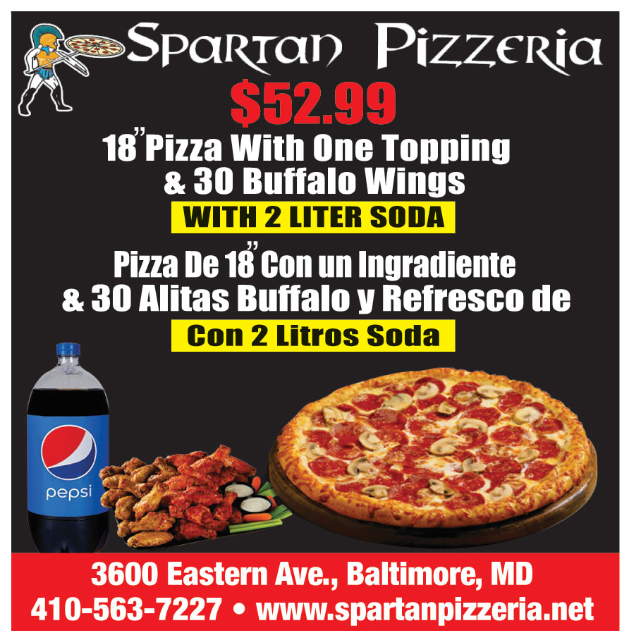 $52.99 18PIZZA WITH ONE TOPPING & 30 BUFFALO WINGS WITH 2 LITER SODA