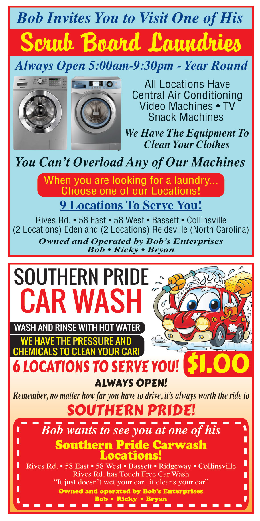 SCRUB BOARD LAUNDRIES