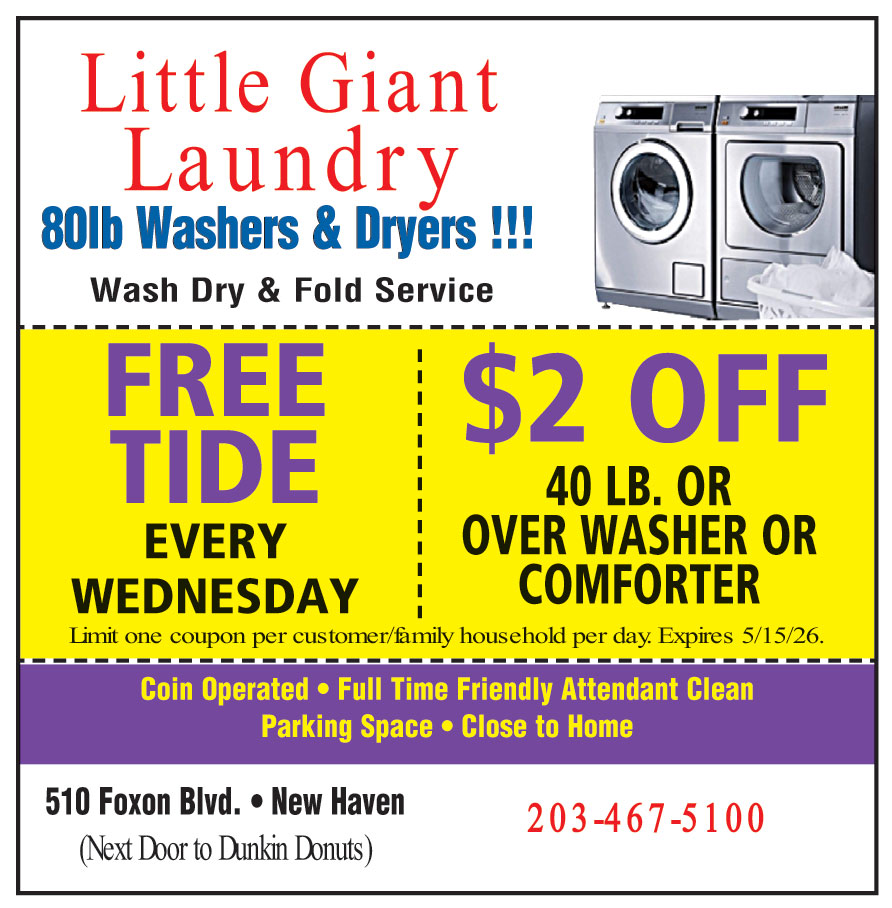 $2 OFF ON 40 LB. OR OVER WASHER OR COMFORTER