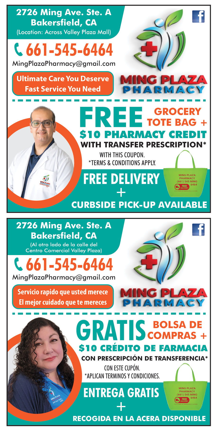 FREE GROCERY TOTE BAG + $10 PHARMACY CREDIT WITH TRANSFER PRESCRIPTION