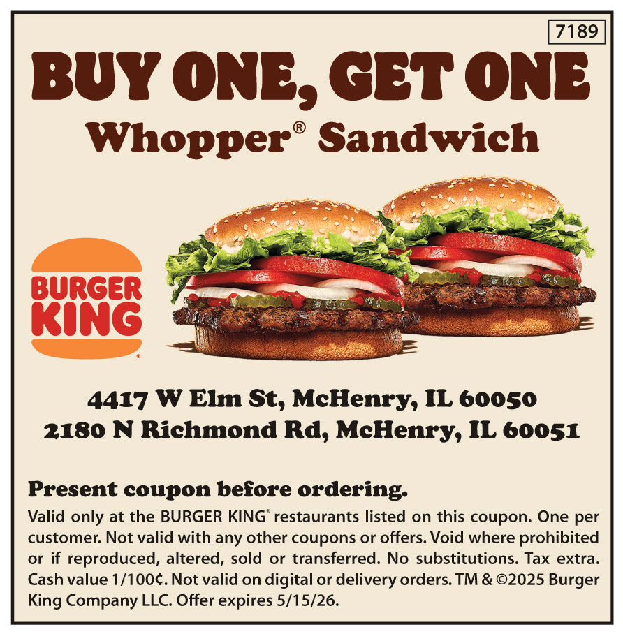 BUY ONE, GET ONE WHOPPER SANDWICH