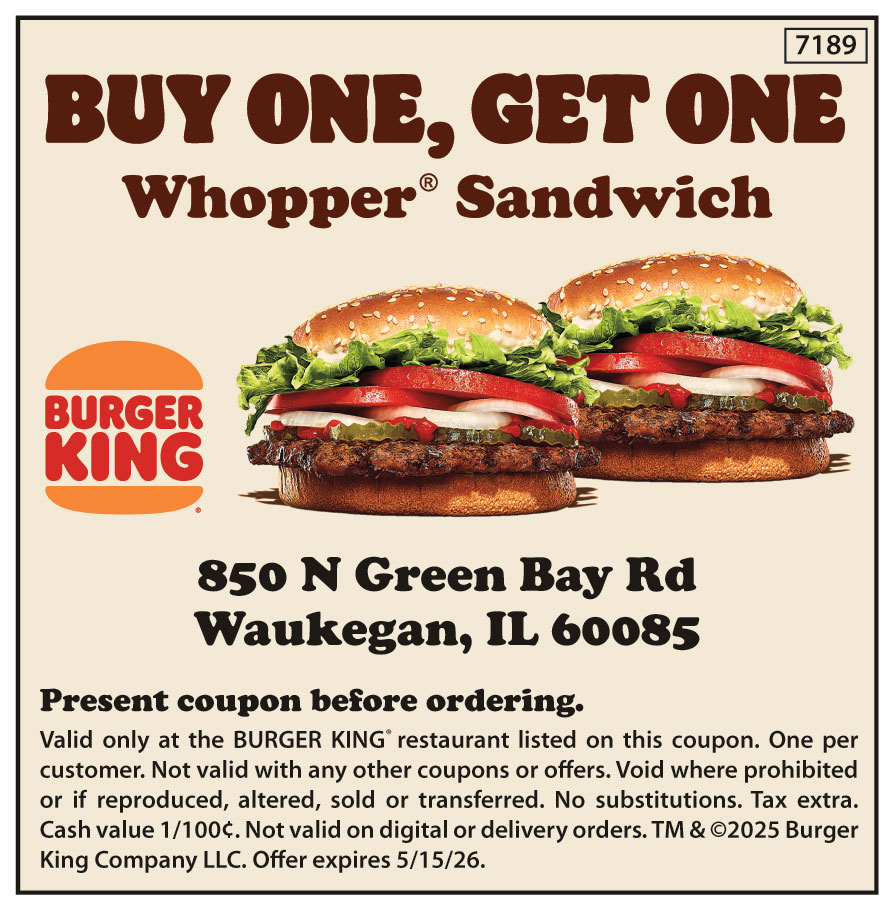 BUY ONE, GET ONE WHOPPER SANDWICH