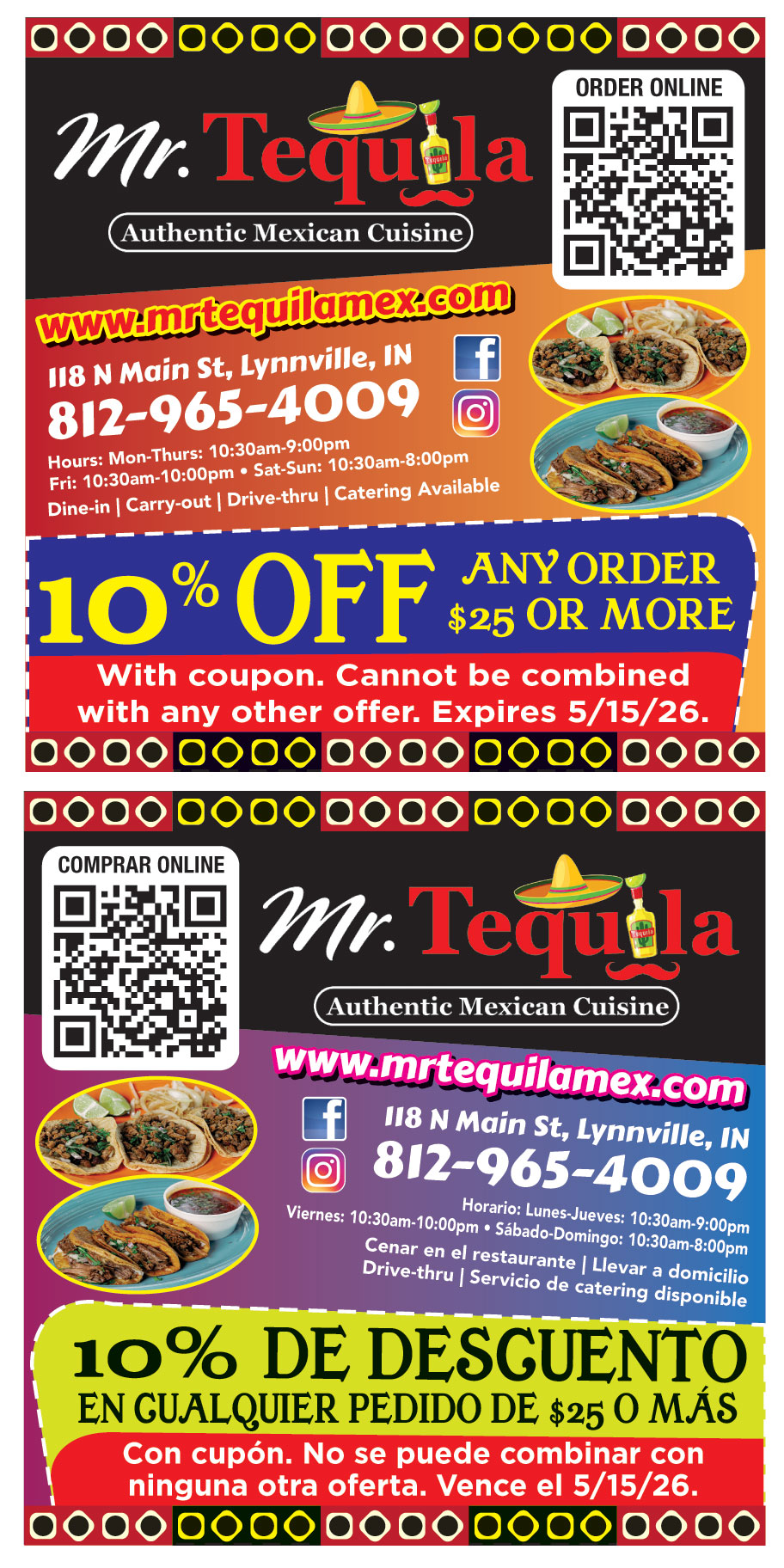 10% OFF ON ANY ORDER $25 OR MORE