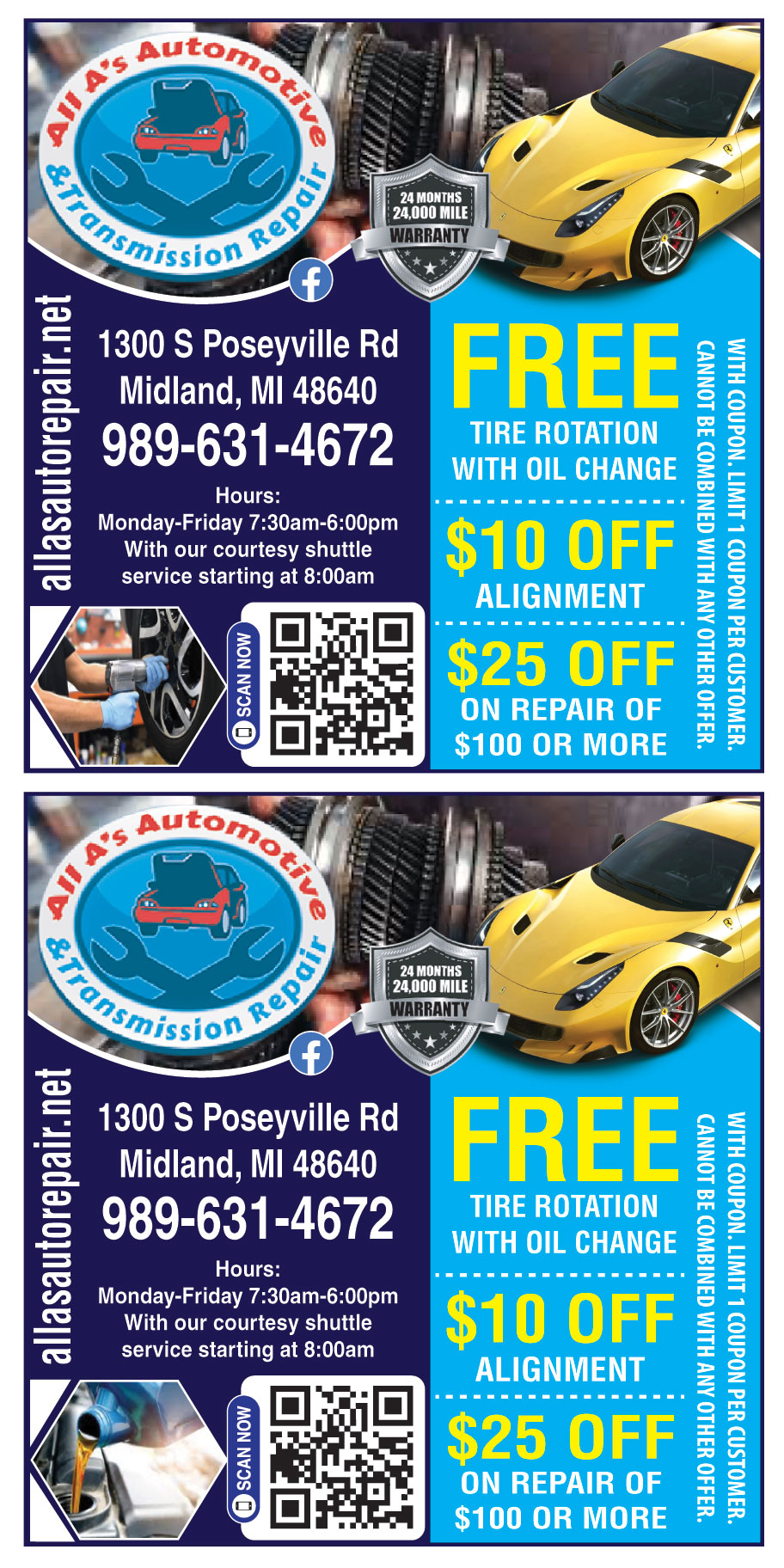 $25 OFF ON REPAIR OF $100 OR MORE