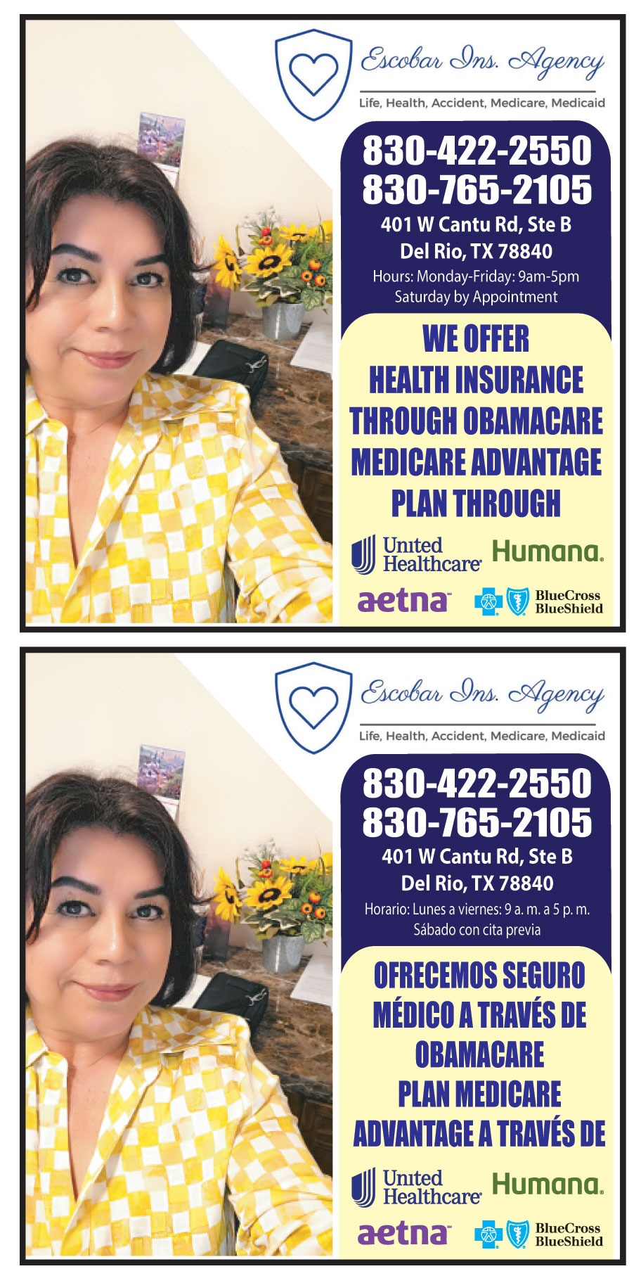 WE OFFER HEALTH INSURANCE THROUGH OBAMACARE MEDICARE ADVANTAGE PLAN THROUGH