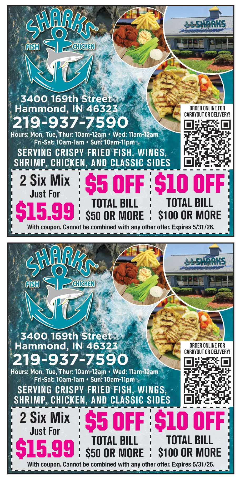 SHARKS FISH AND CHICKEN H