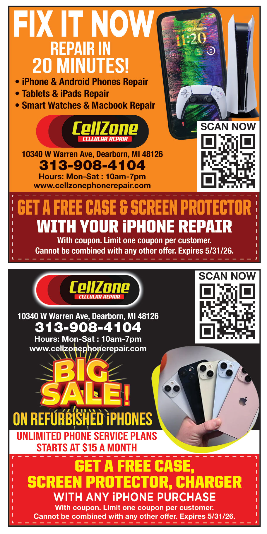 CELLZONE PHONE REPAIR DEA