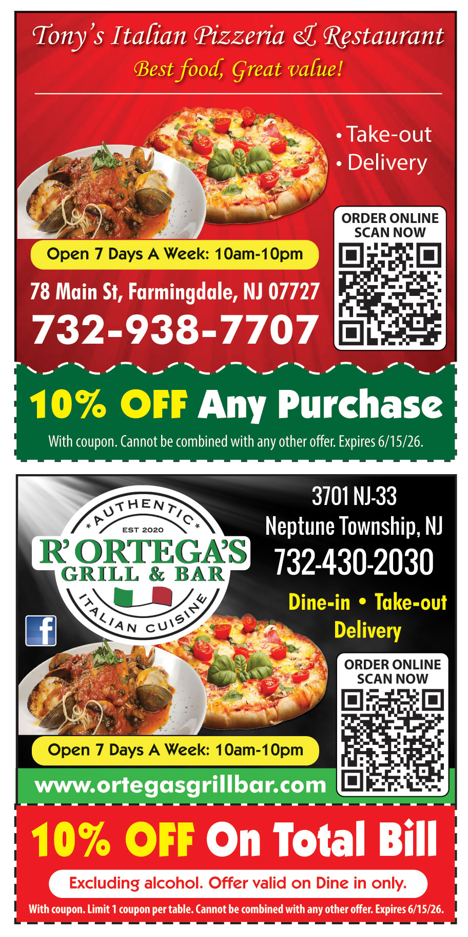 TONYS ITALIAN PIZZERIA AN