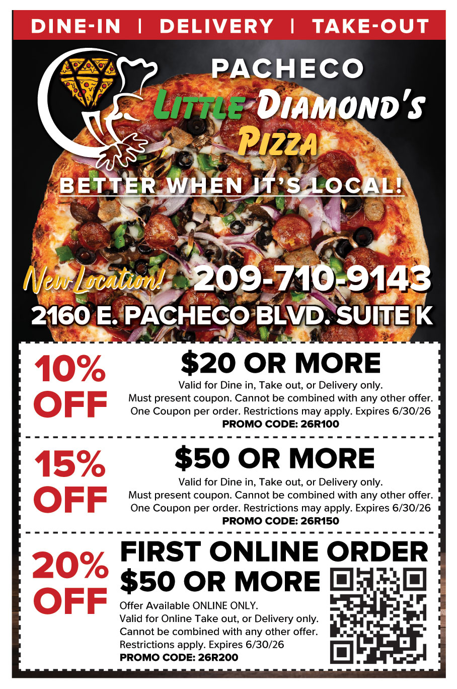 LITTLE DIAMONDS PIZZA