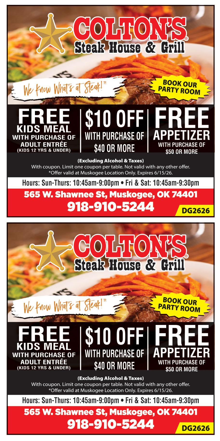 FREE APPETIZER WITH PURCHASE OF $50 OR MORE