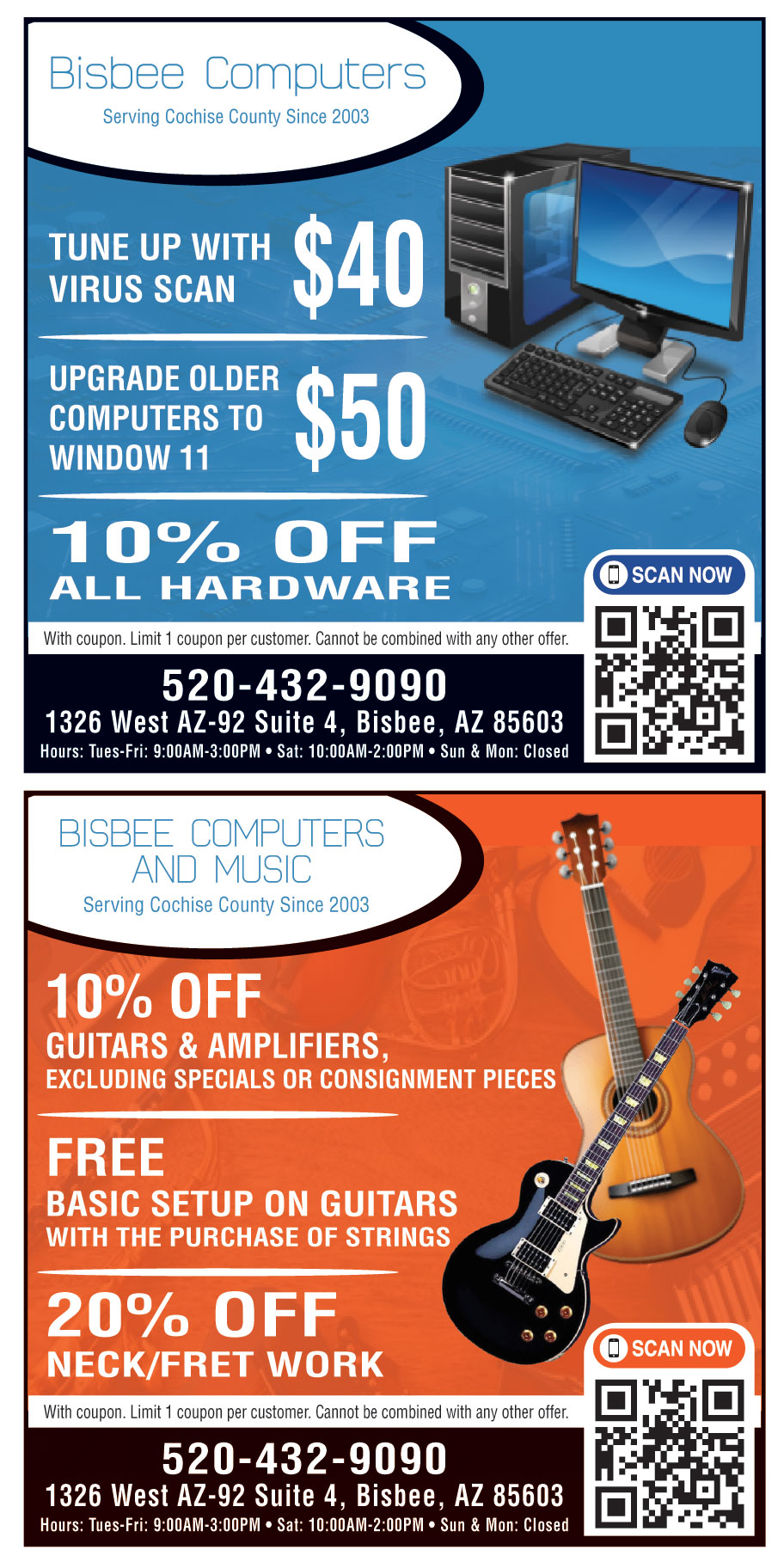 BISBEE COMPUTERS AND MUSI