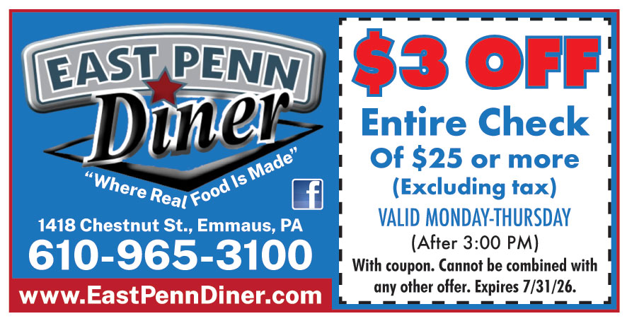 $3 OFF ON ENTIRE CHECK OF $25 OR MORE