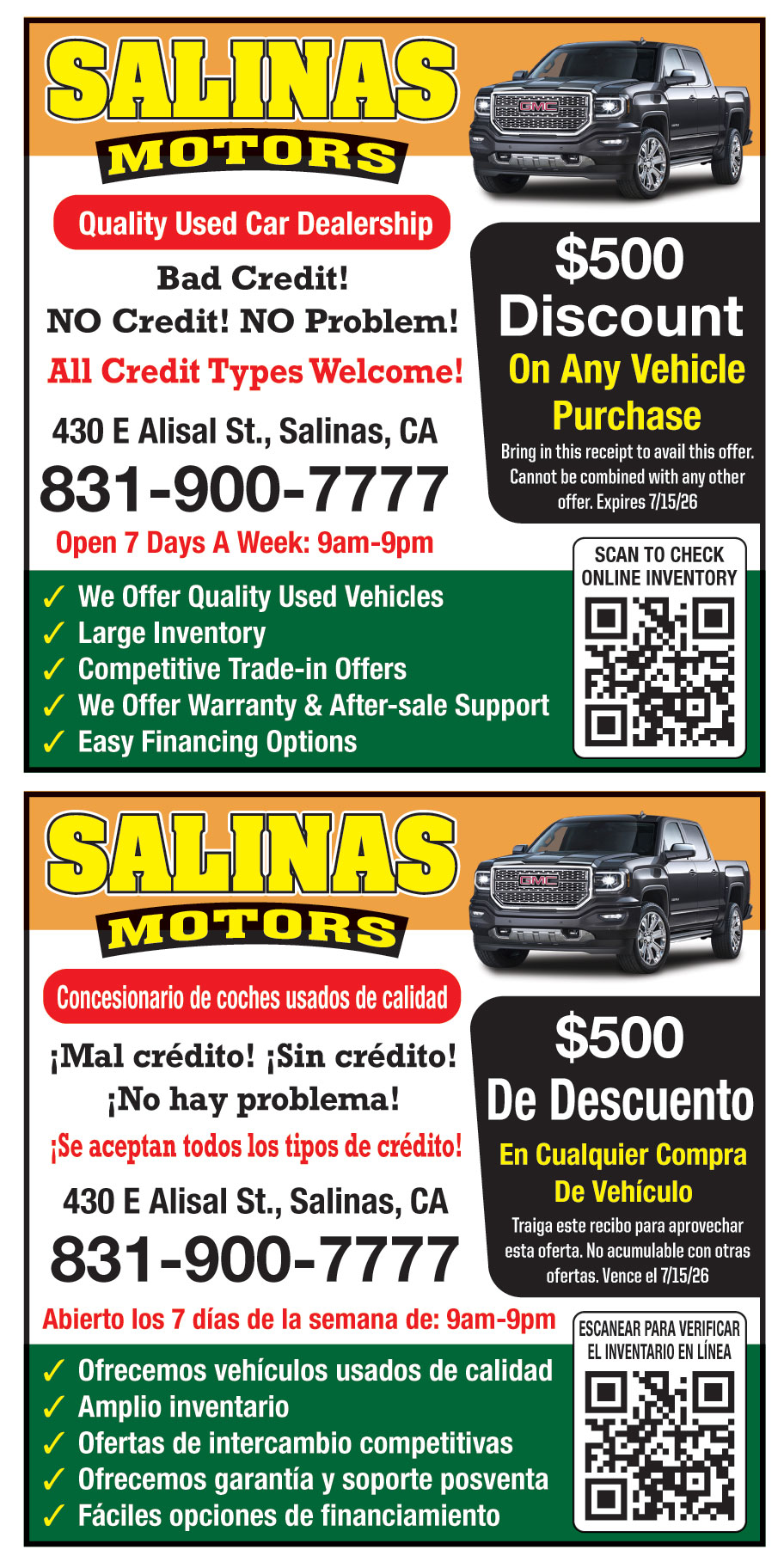 SALINAS MOTORS