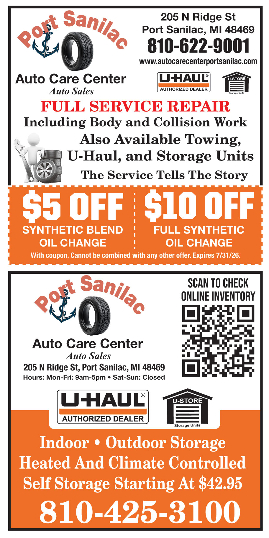 AUTO CARE PORT SANILAC