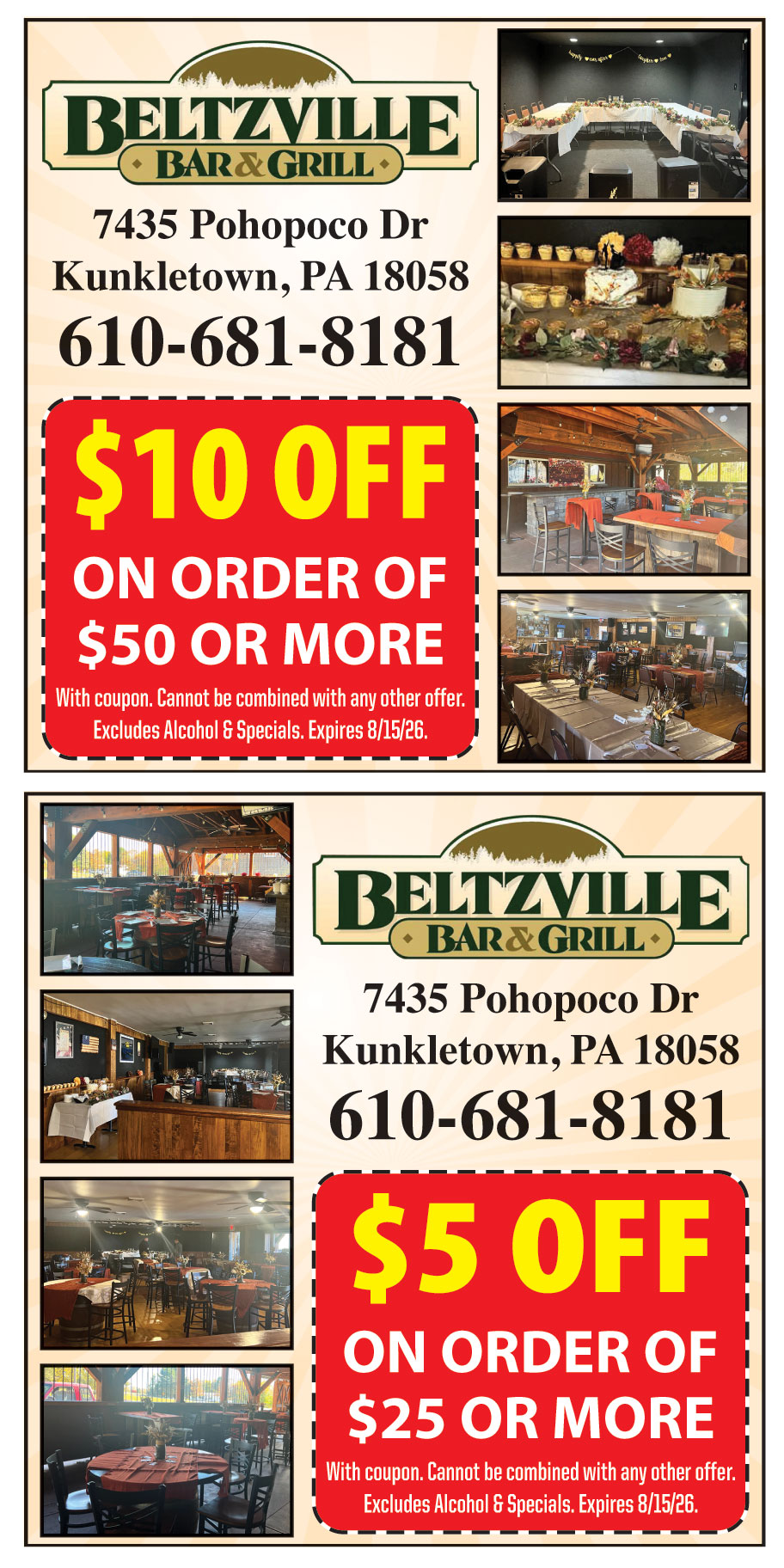 BELTZVILLE BAR AND GRILLE