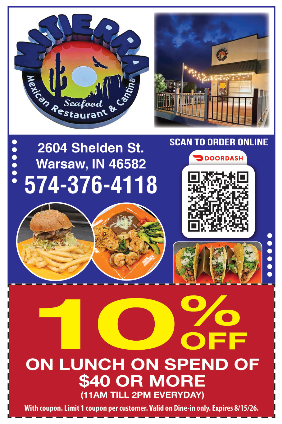 MI TIERRA MEXICAN GRILL A