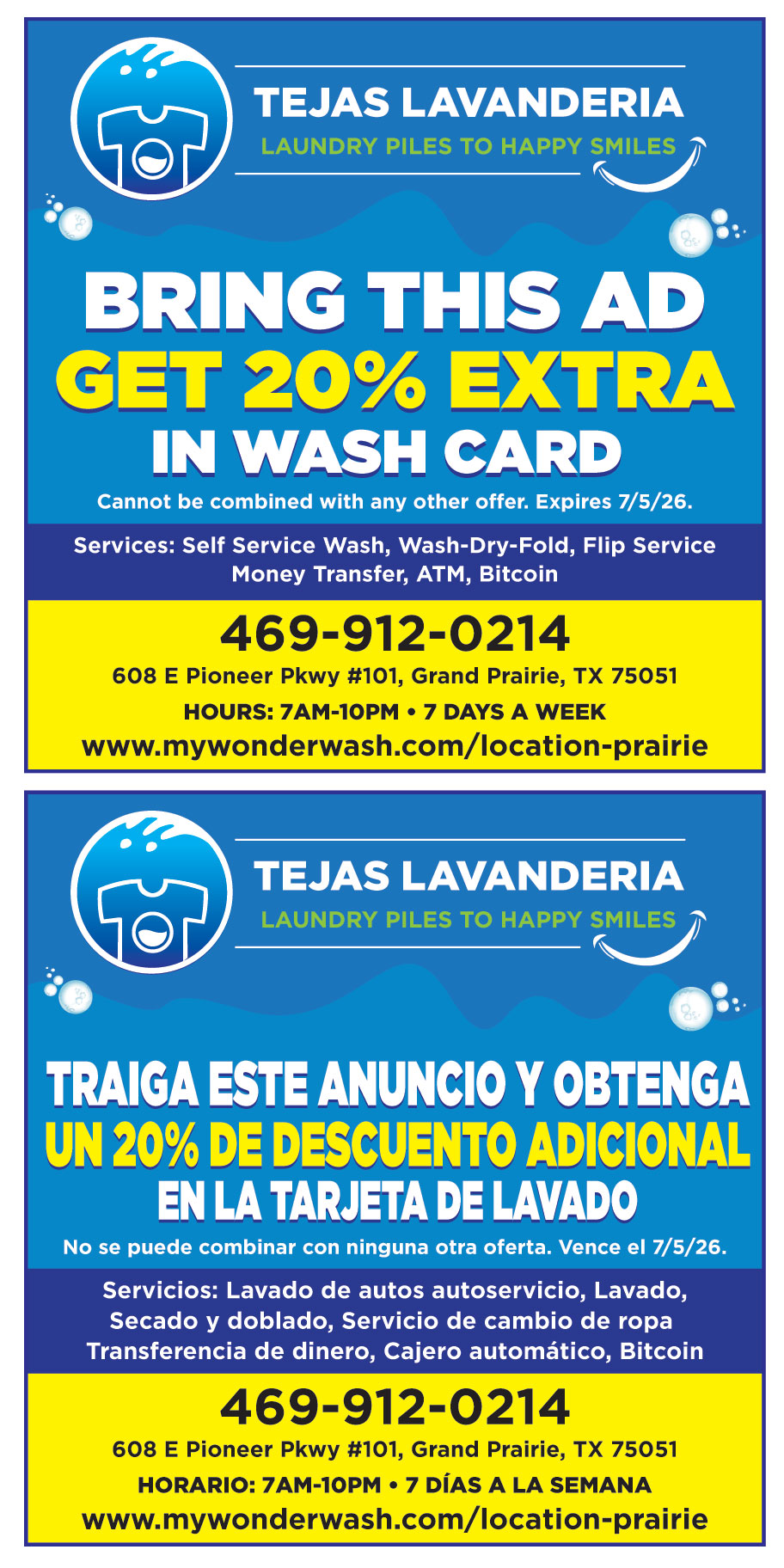 TEJAS LAVANDERIA LAUNDRY