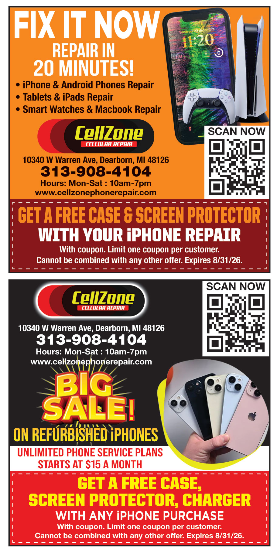 CELLZONE PHONE REPAIR DEA