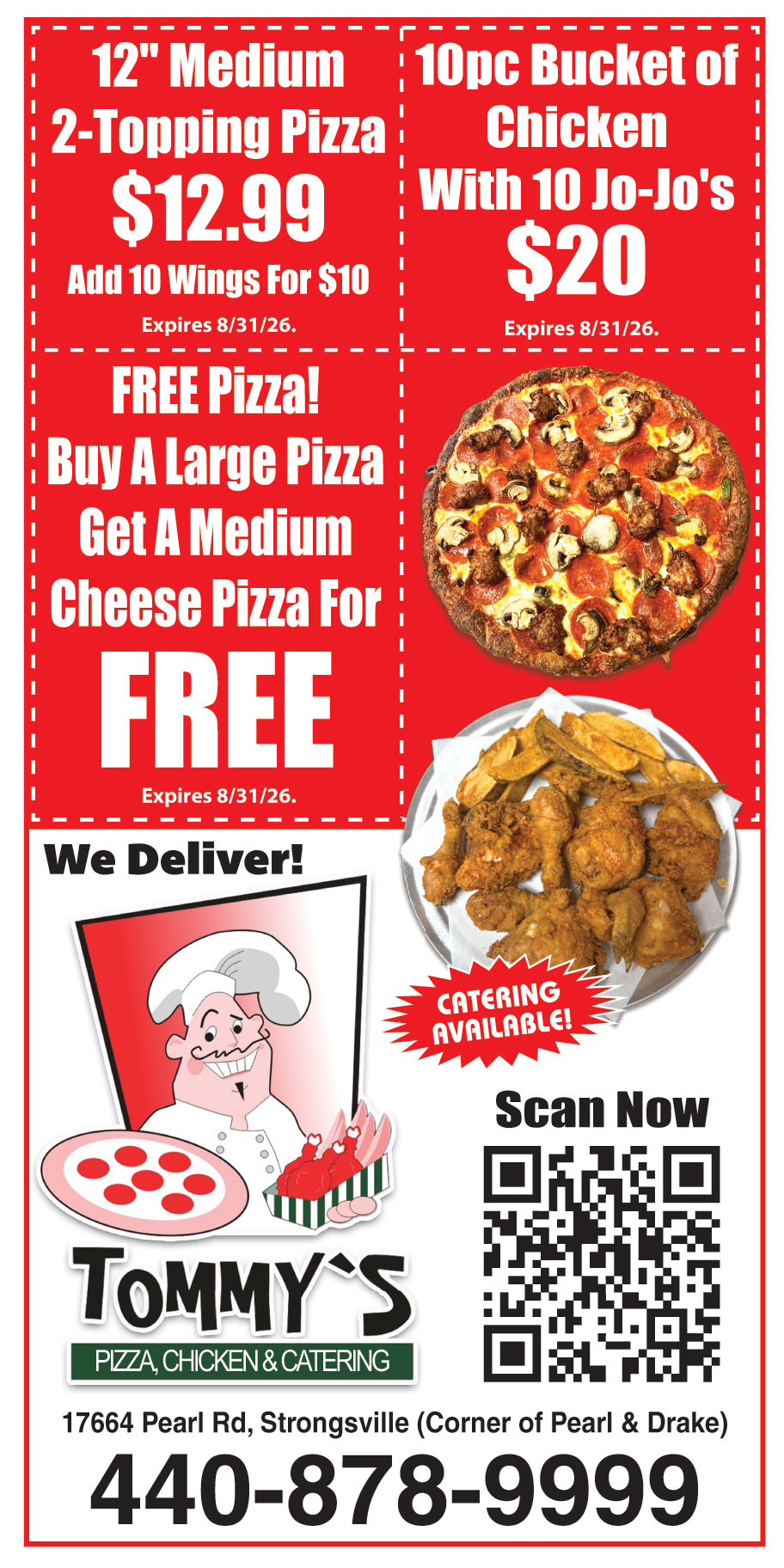 TOMMYS PIZZA AND CHICKEN