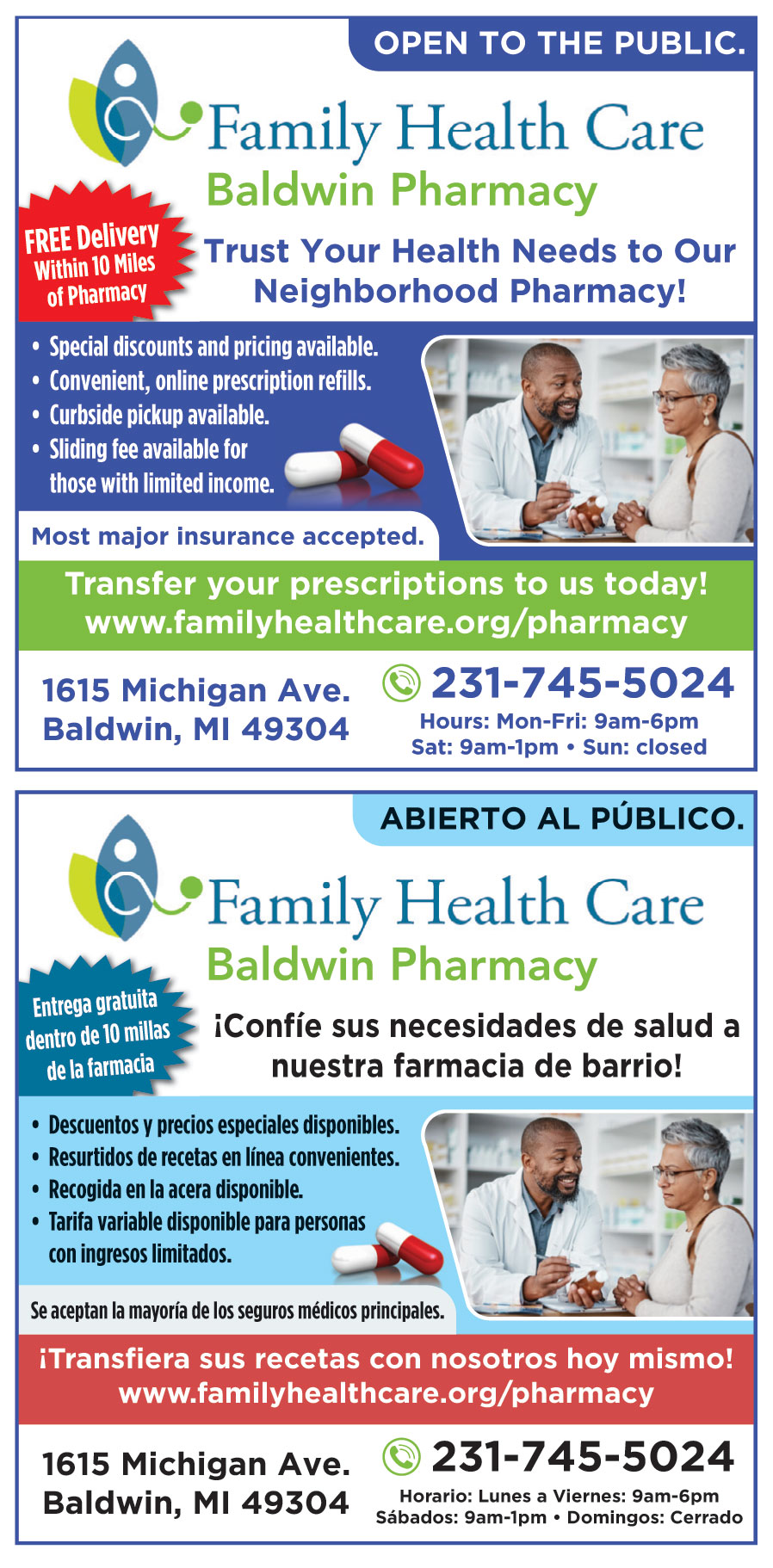 FREE DELIVERY WITHIN 10 MILES OF PHARMACY