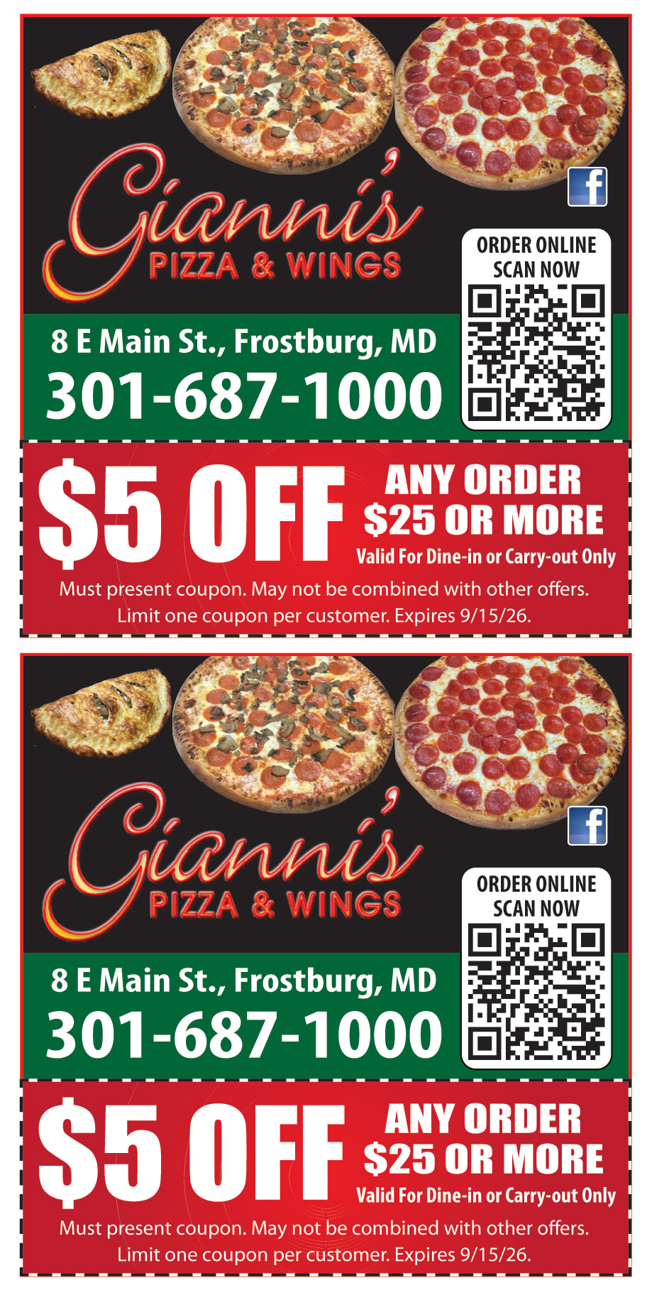 $5 OFF ON ANY ORDER $25 OR MORE