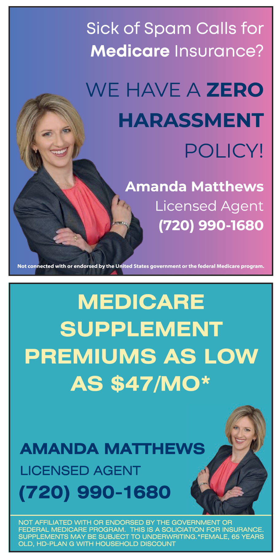 MEDICARE SUPPLEMENT PREMIUMS AS LOW AS $47/MO