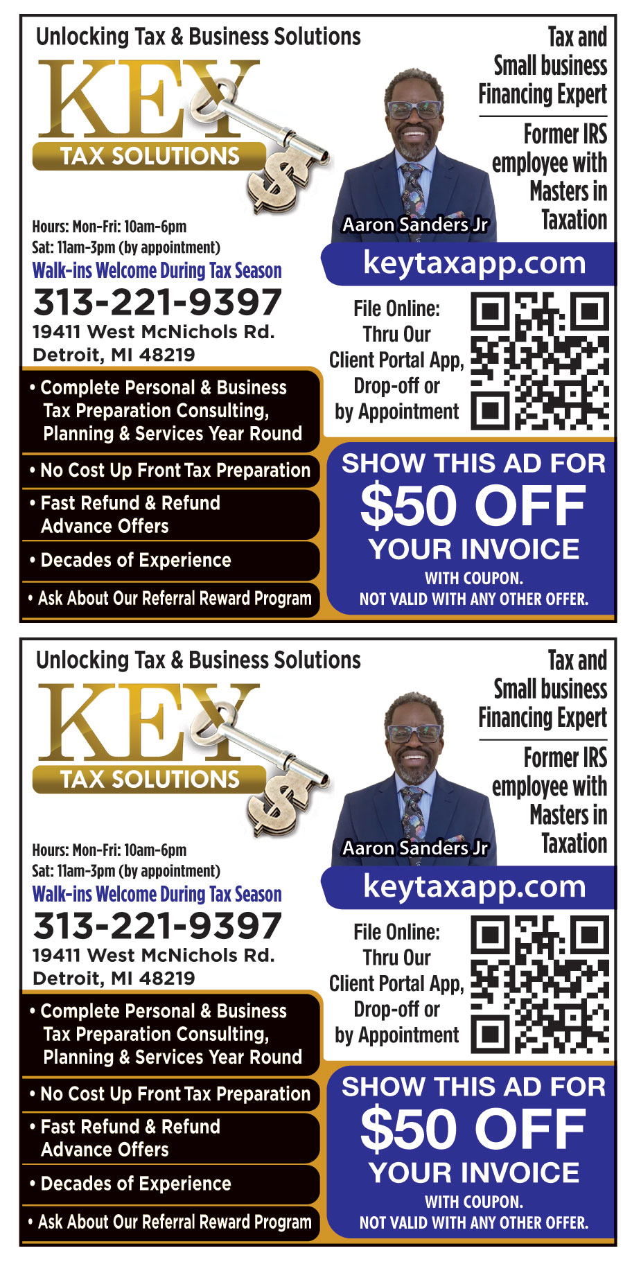 SHOW THIS AD FOR $50 OFF YOUR INVOICE