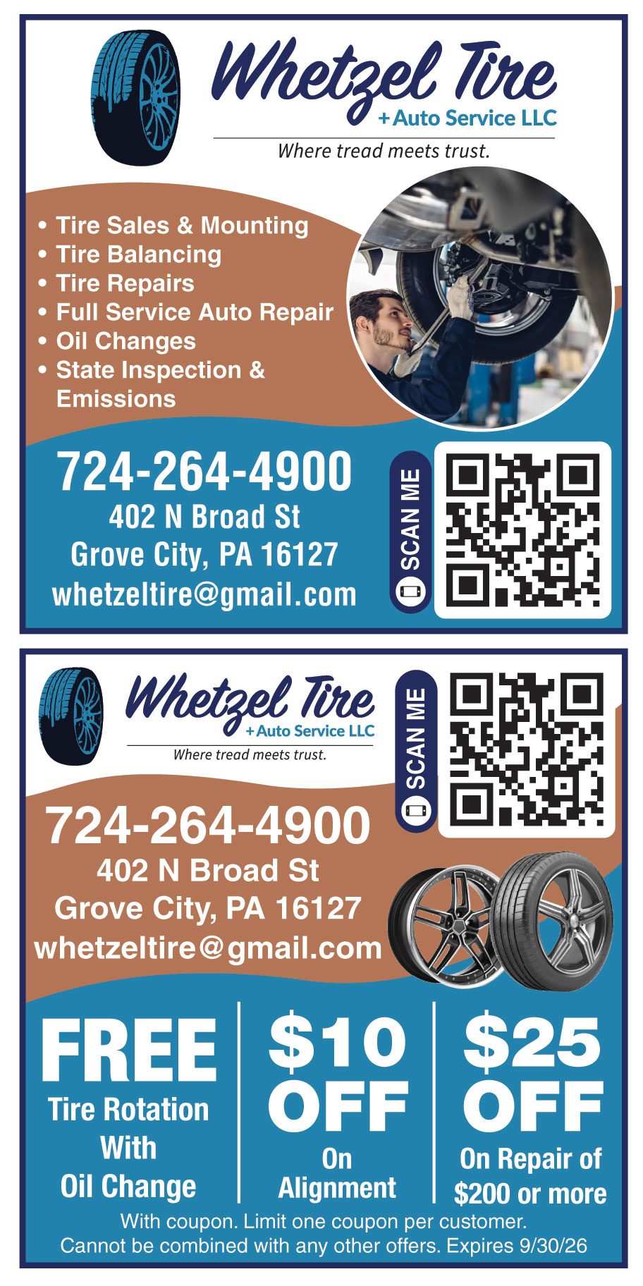 WHETZEL TIRE AND AUTO SER