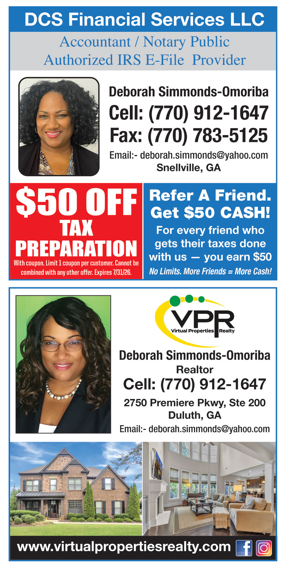 $50 OFF ON TAX PREPARATION