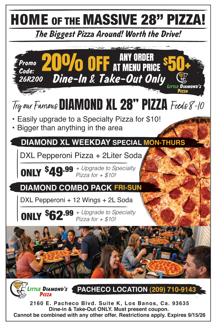 LITTLE DIAMONDS PIZZA