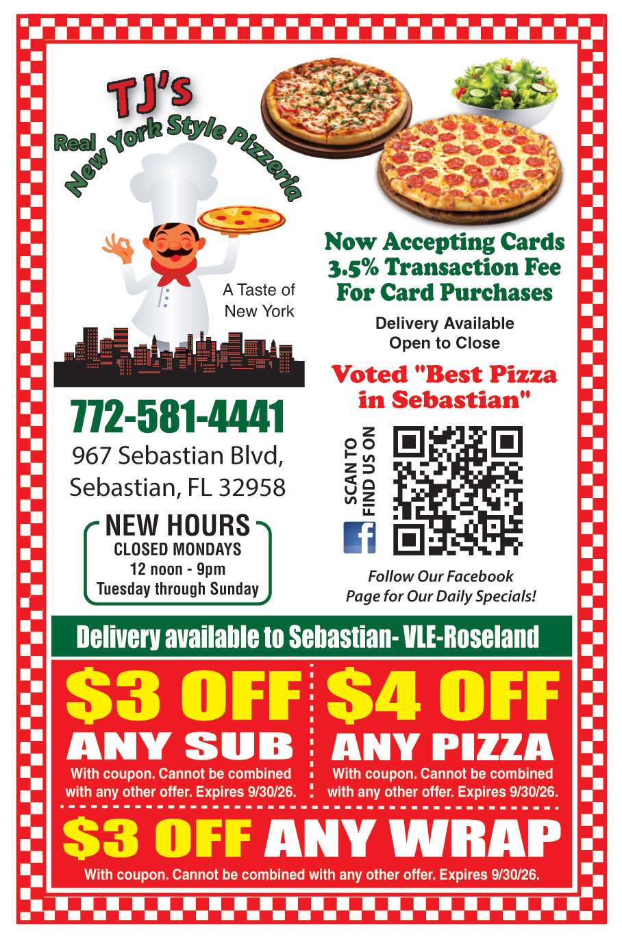 T JS NEW YORK STYLE PIZZE