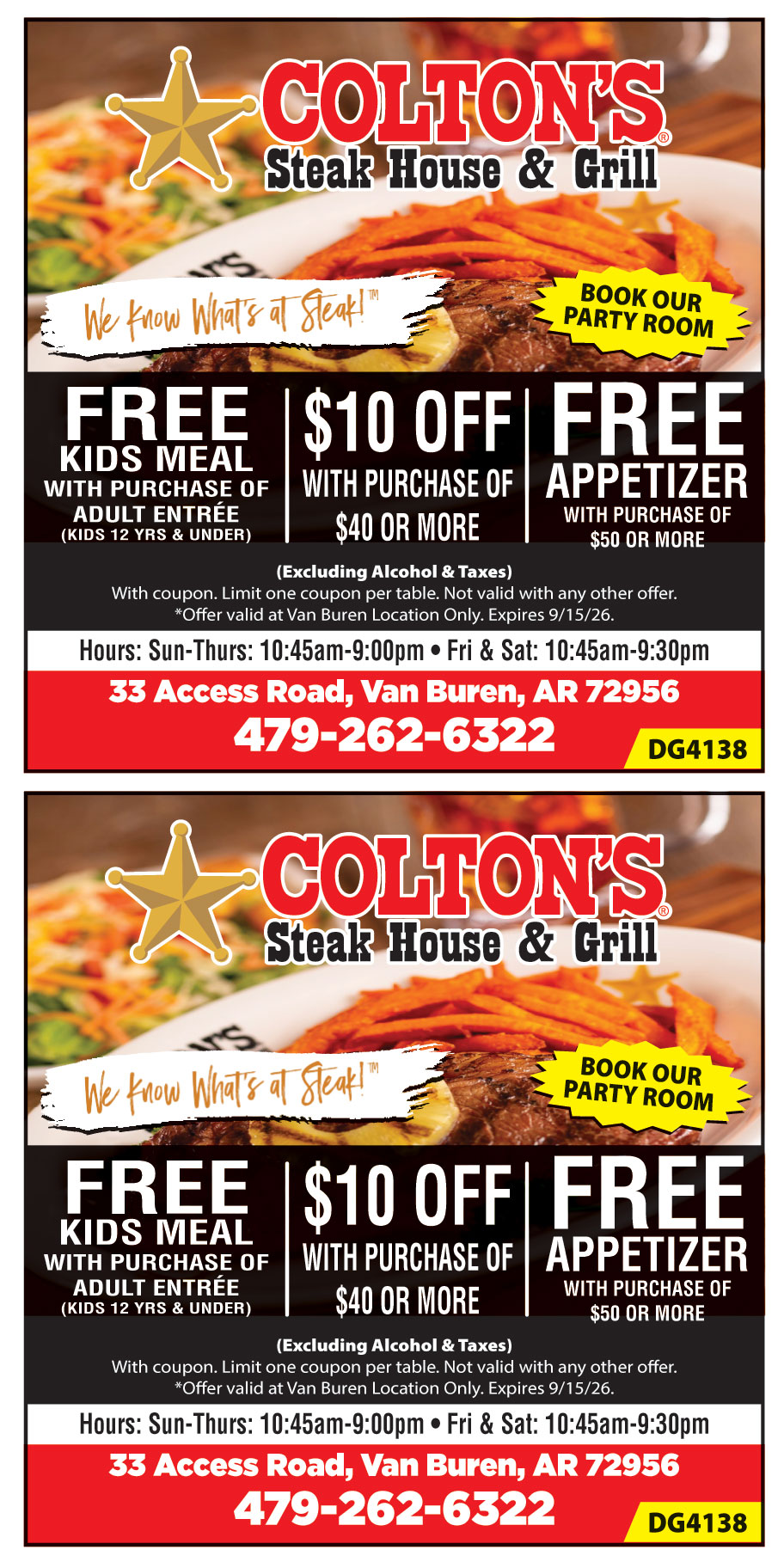 COLTONS STEAK HOUSE AND G