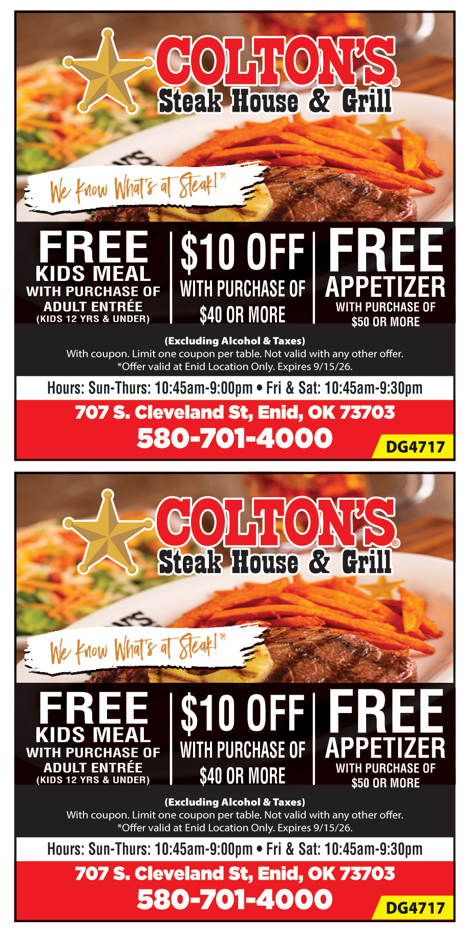 COLTONS STEAK HOUSE AND G