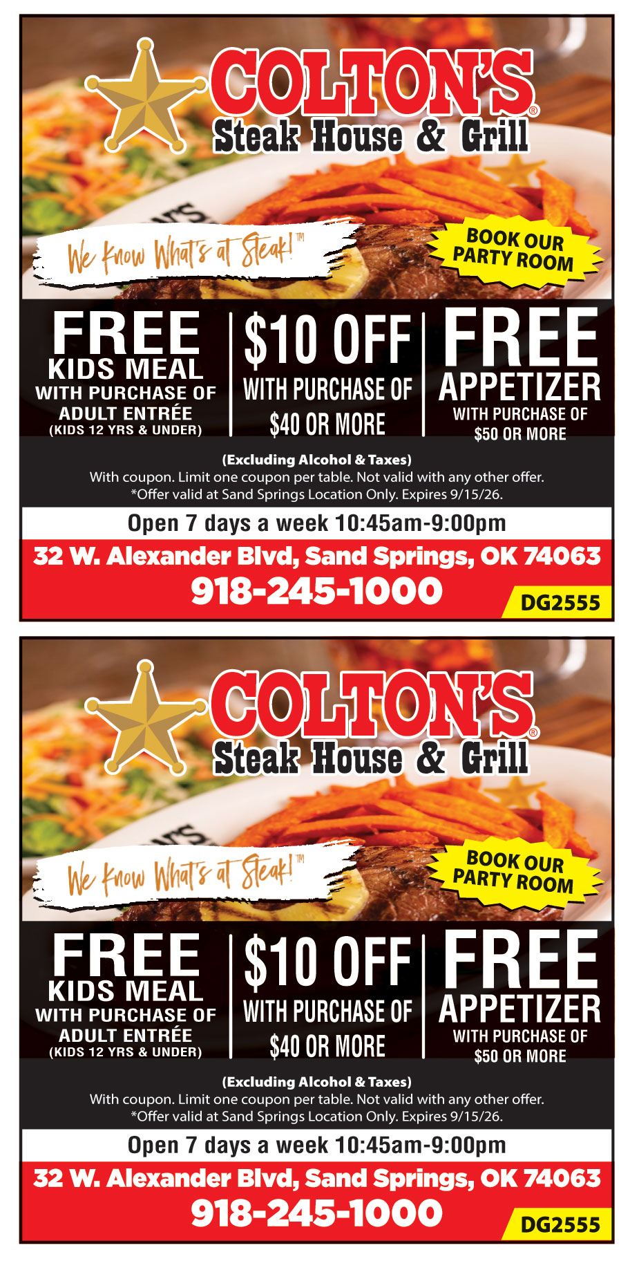COLTONS STEAK HOUSE AND G