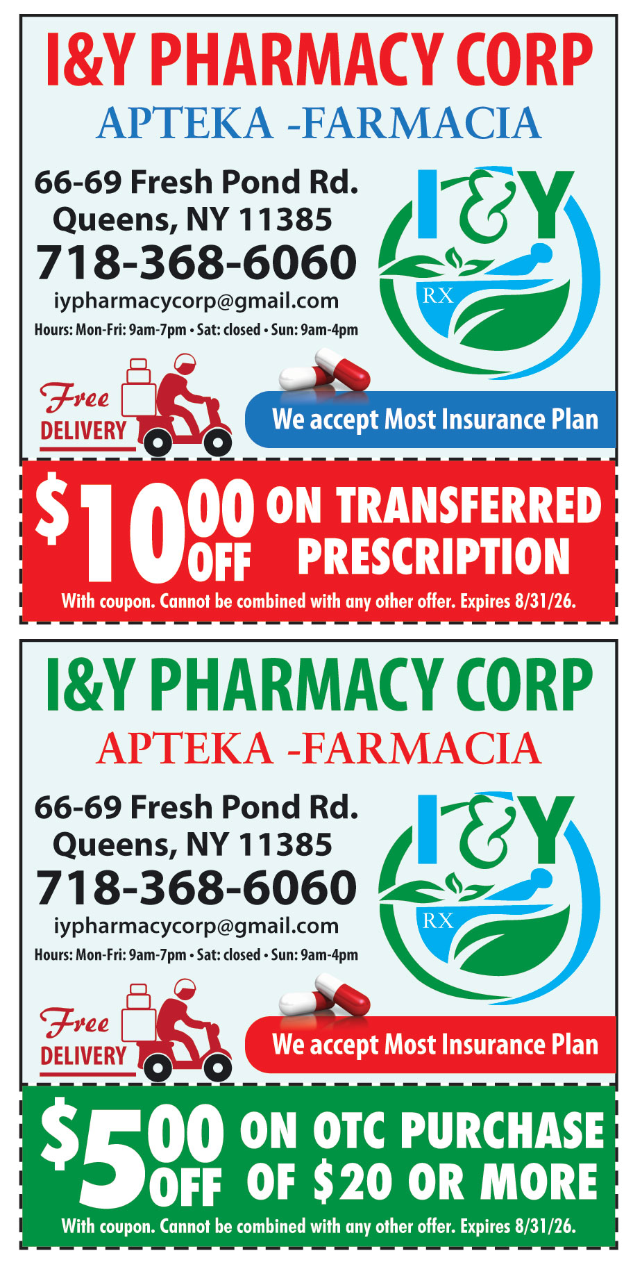 I AND Y PHARMACY CORP RI
