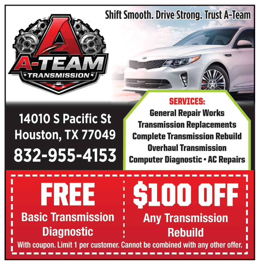 $100 OFF ON ANY TRANSMISSION REBUILD