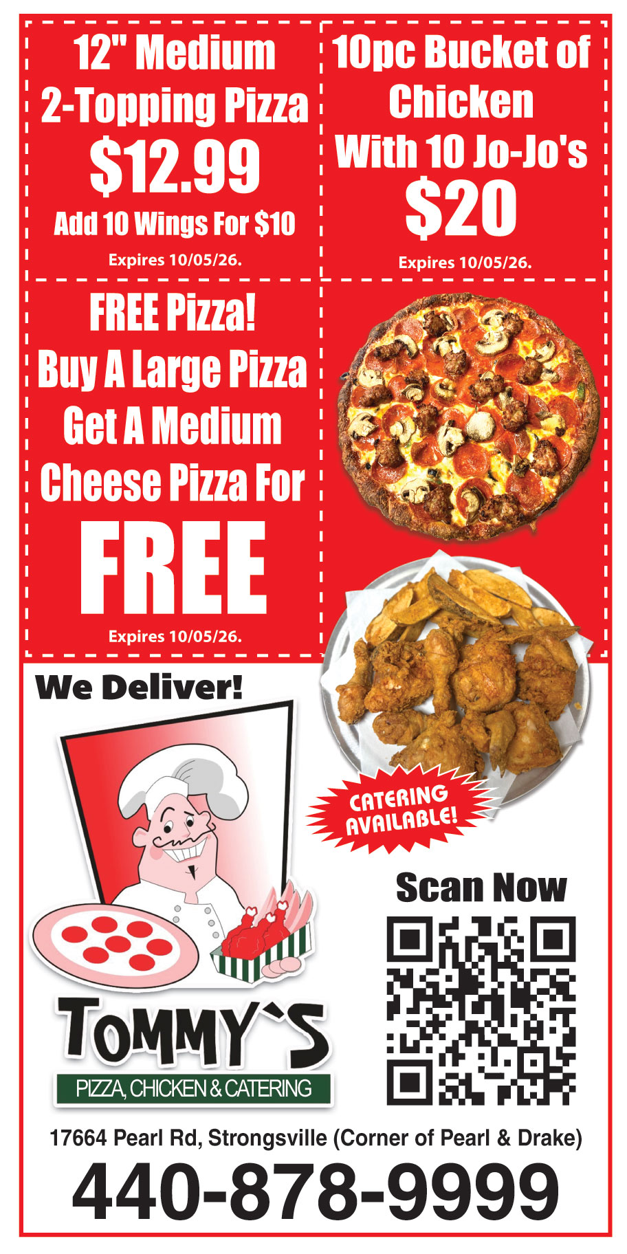 TOMMYS PIZZA AND CHICKEN