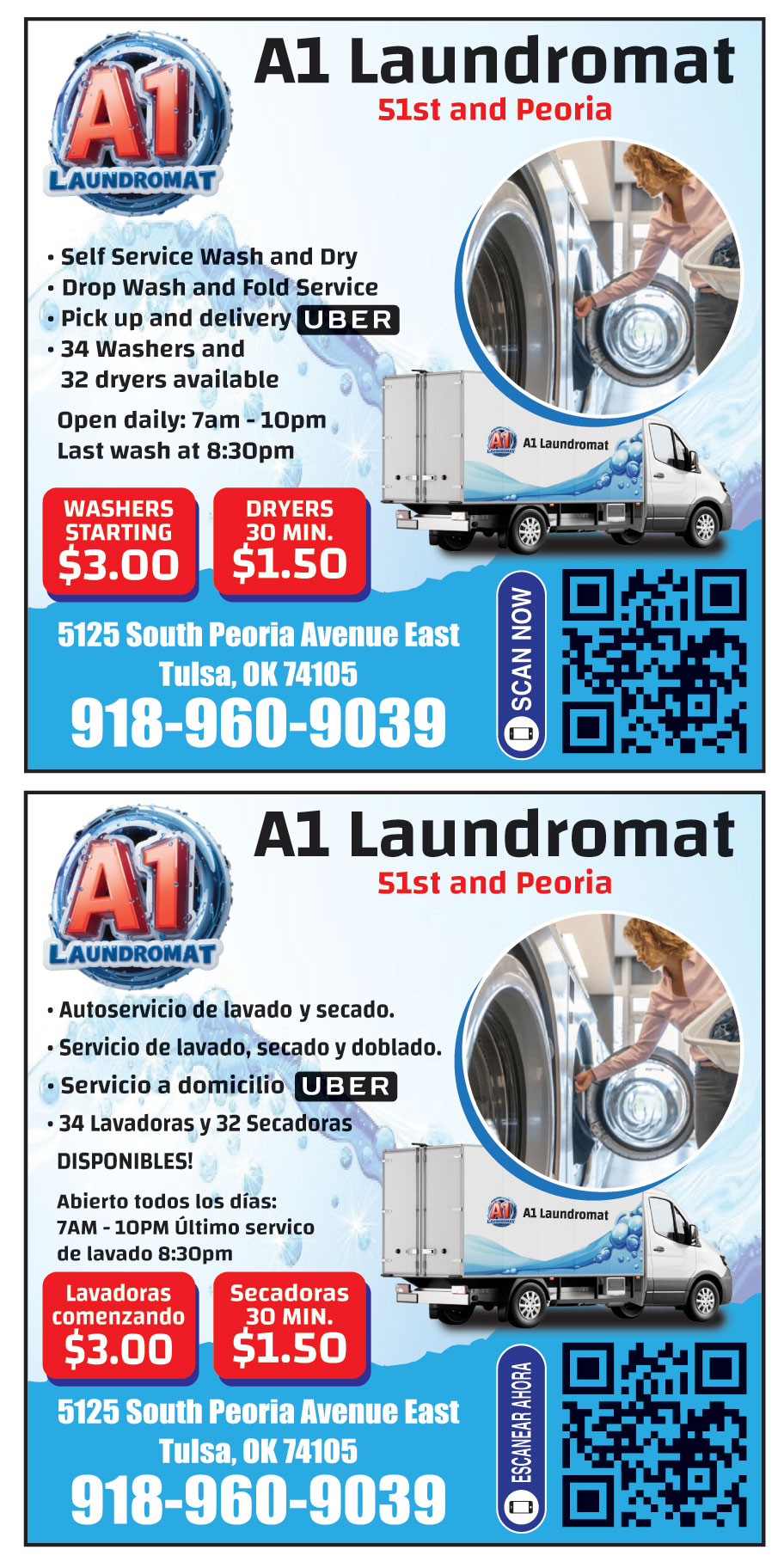 WASHERS STARTING $3.00