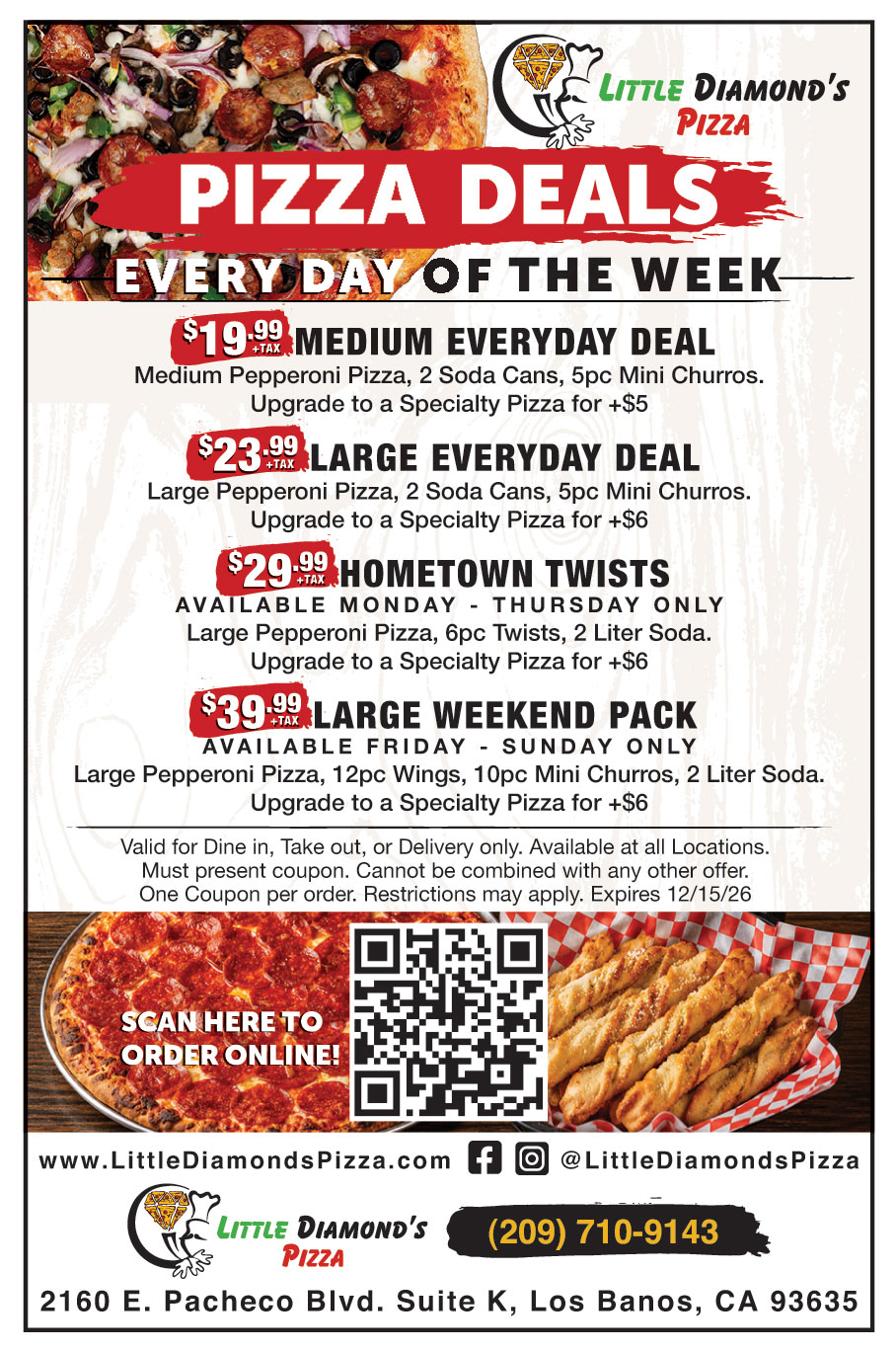 LITTLE DIAMONDS PIZZA