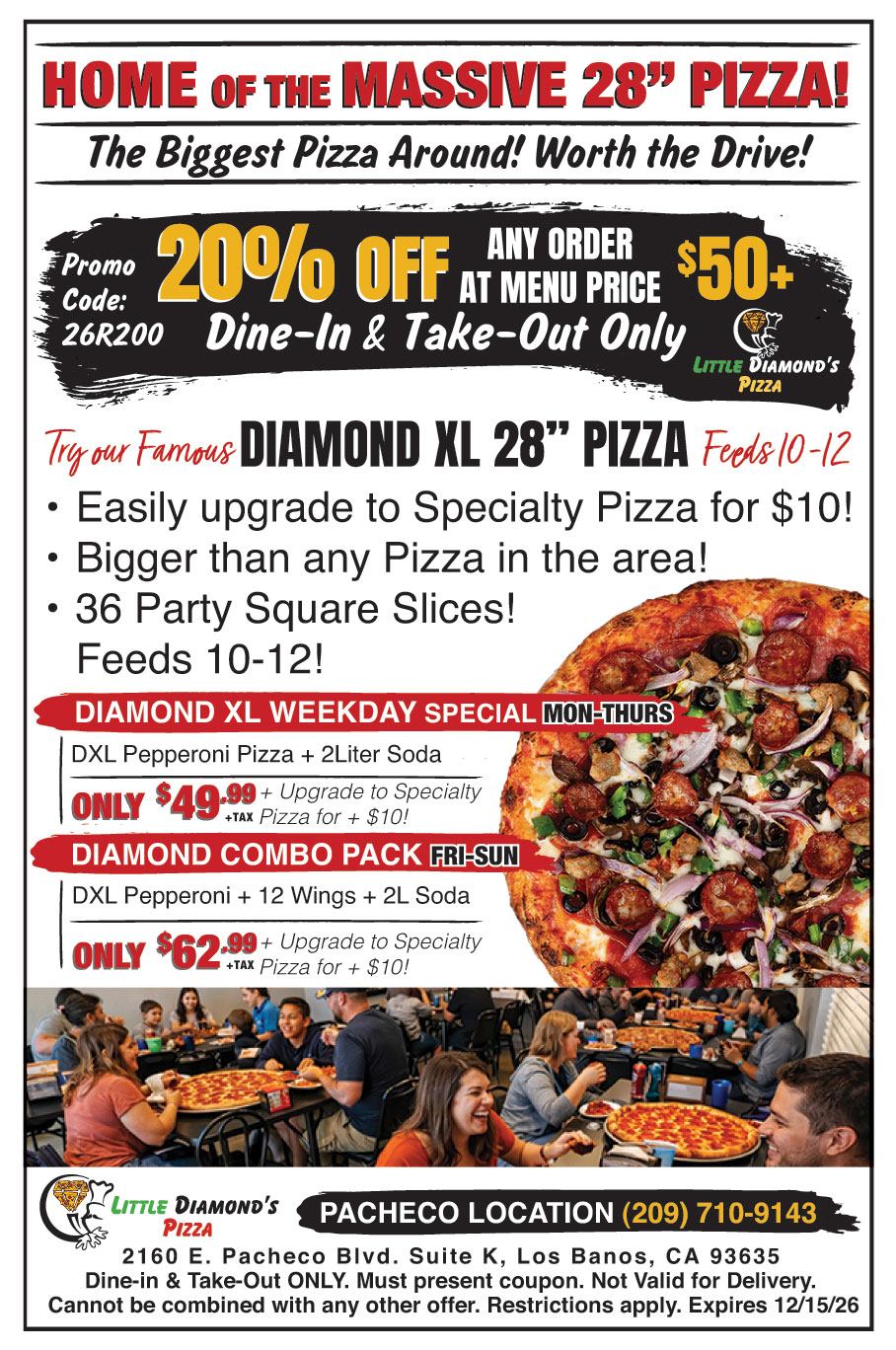 LITTLE DIAMONDS PIZZA