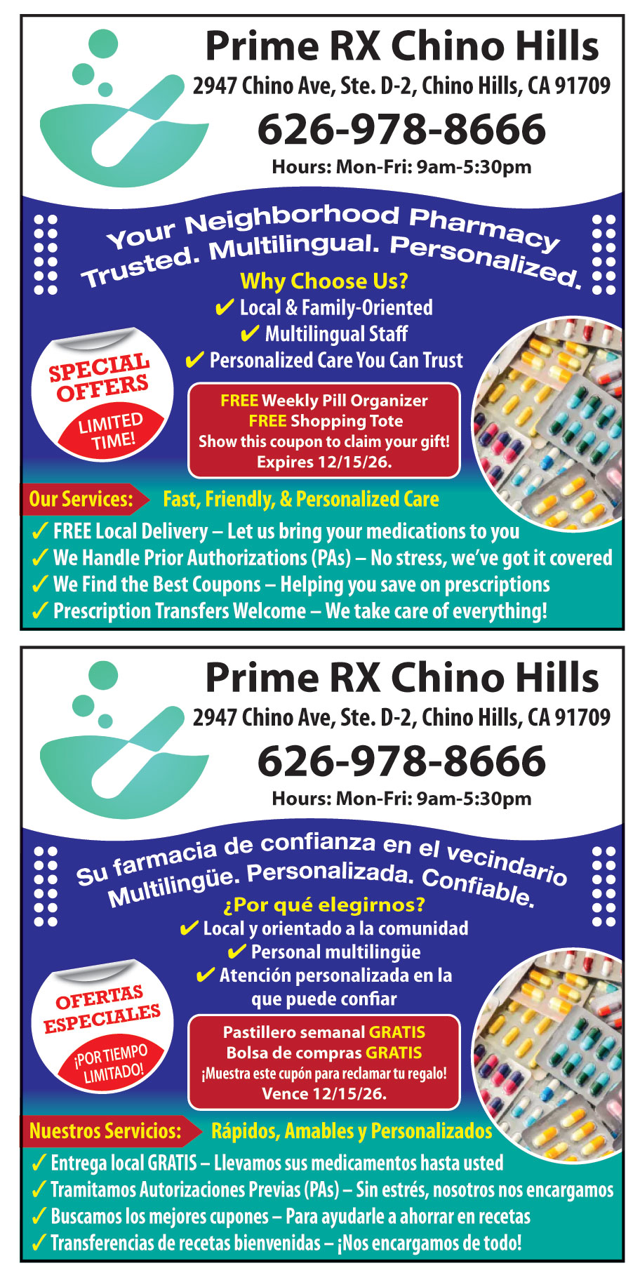 FREE WEEKLY PILL ORGANIZER