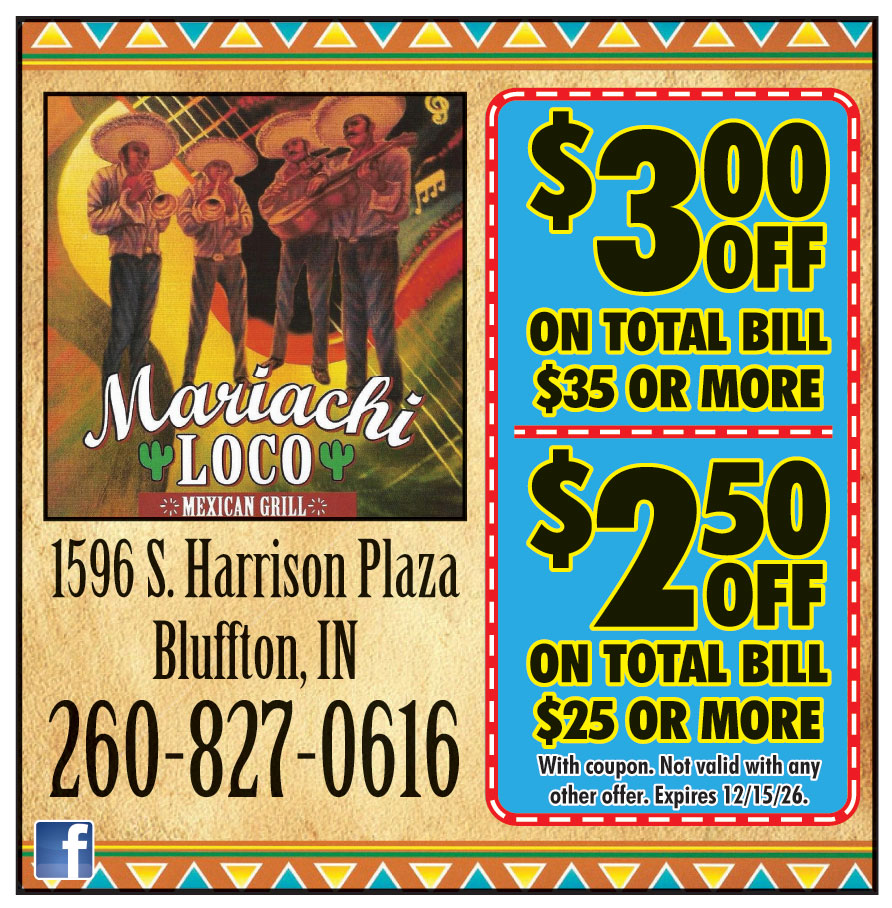 $2.50 OFF ON TOTAL BILL $25 OR MORE