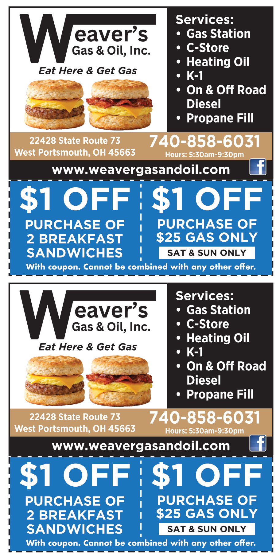 $1 OFF ON PURCHASE OF 2 BREAKFAST SANDWICHES