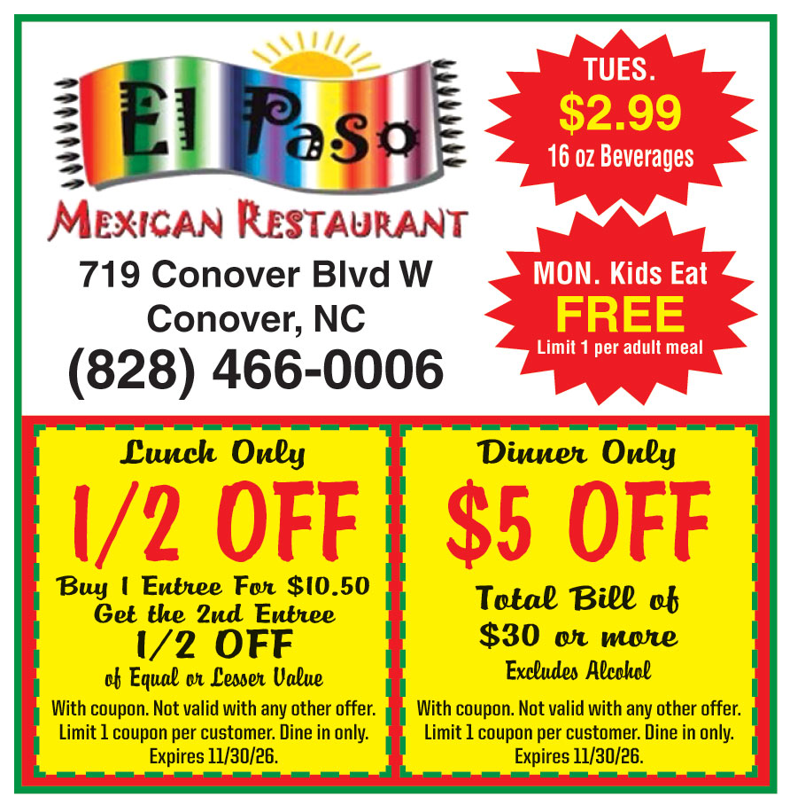 DINNER ONLY $5 OFF ON TOTAL BILL OF $30 OR MORE