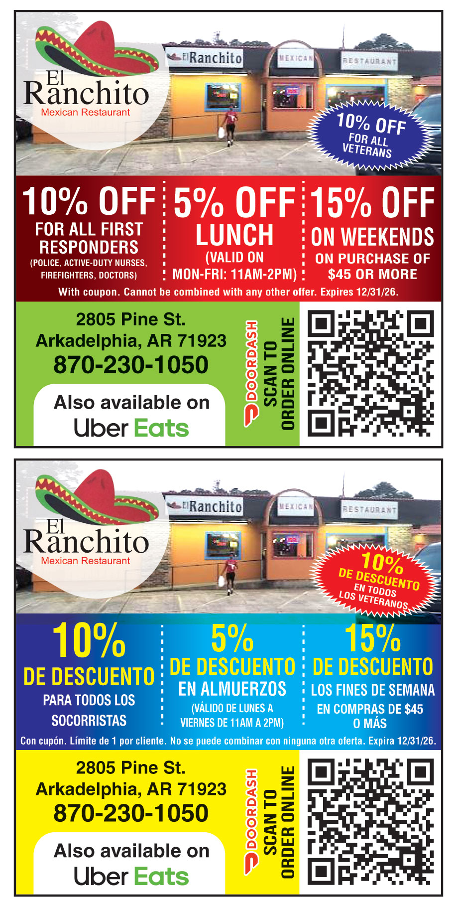 5% OFF ON LUNCH