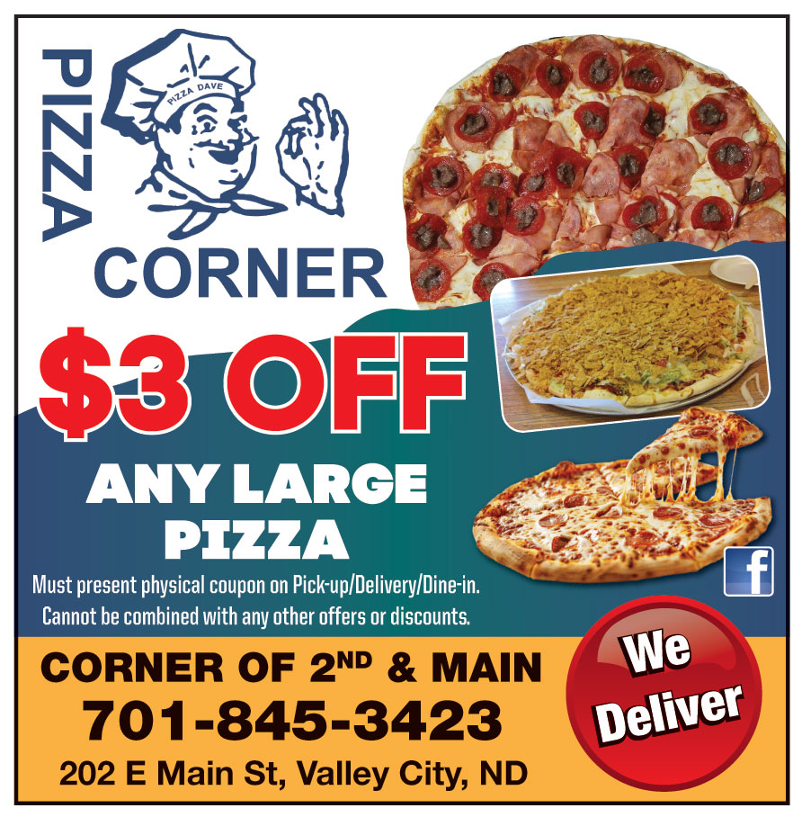 $3 OFF ON ANY LARGE PIZZA