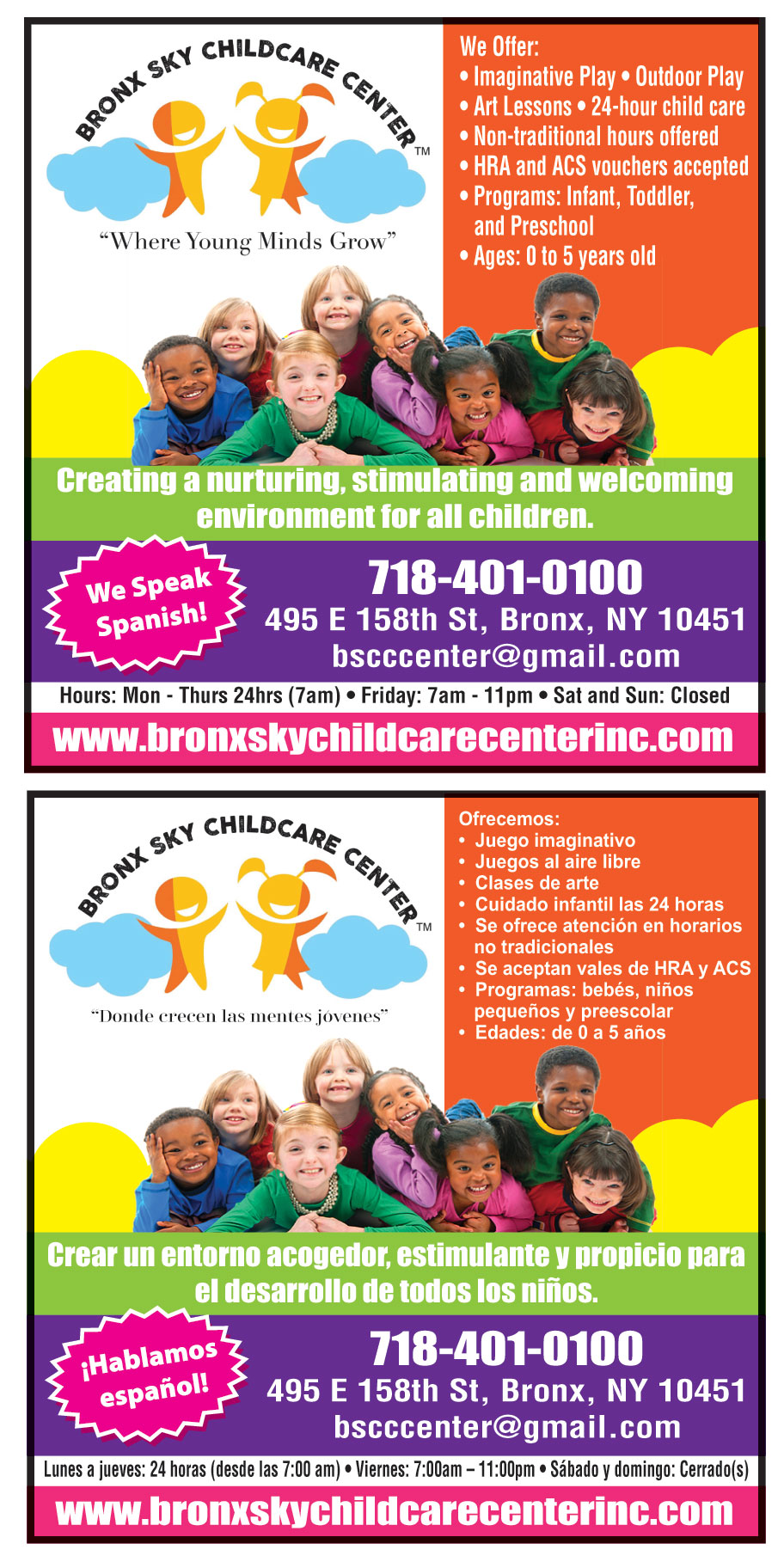 BRONX SKY CHILD CARE CENT